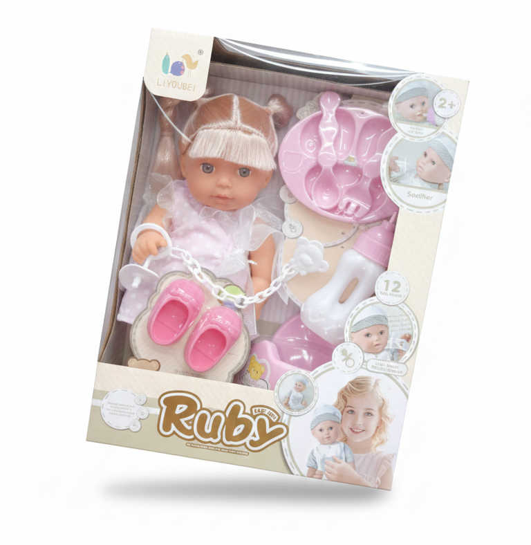 Ruby Baby Doll Feeding & Care Set with Accessories