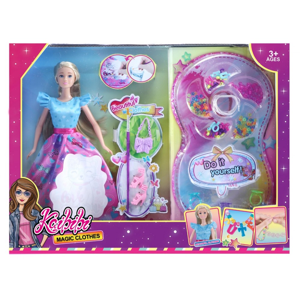 Magic Clothes Fashion Doll Play Set with Accessories