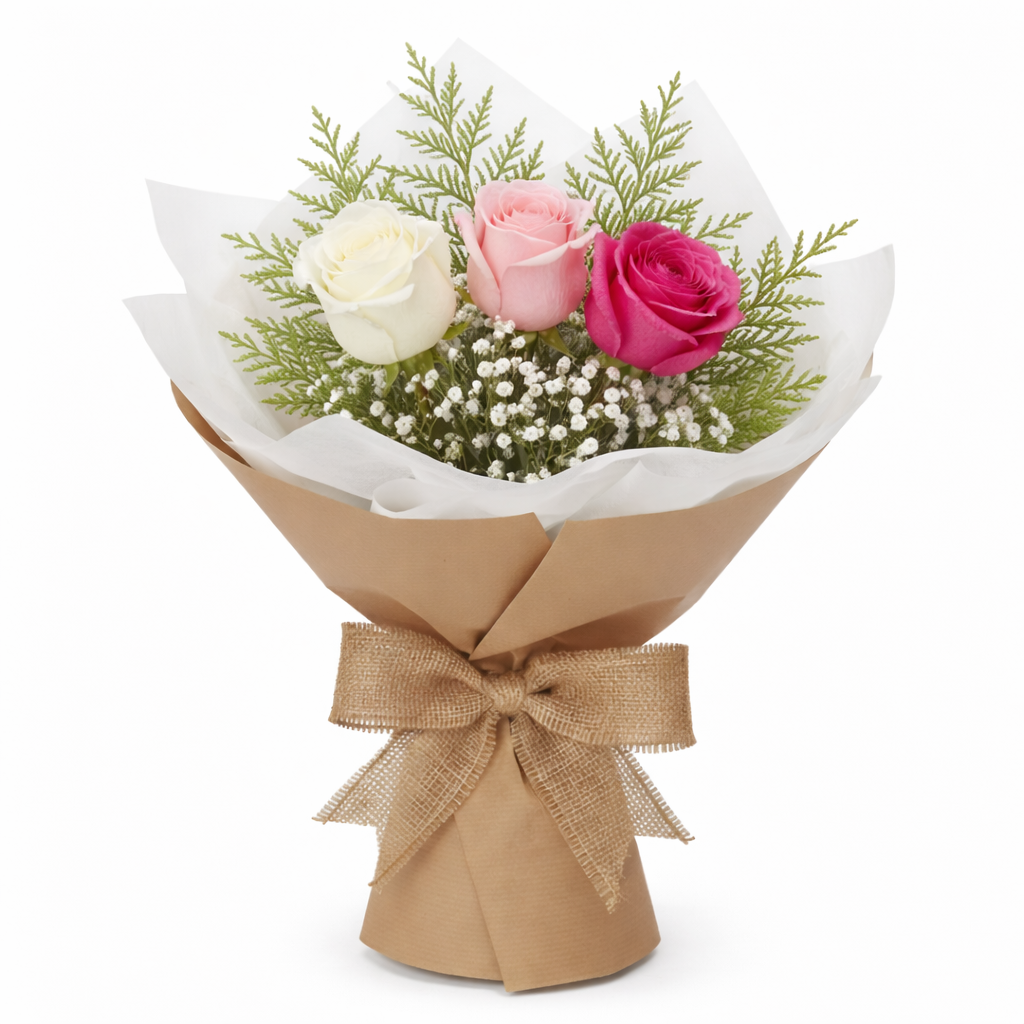 The Blush Trio Bouquet 3's