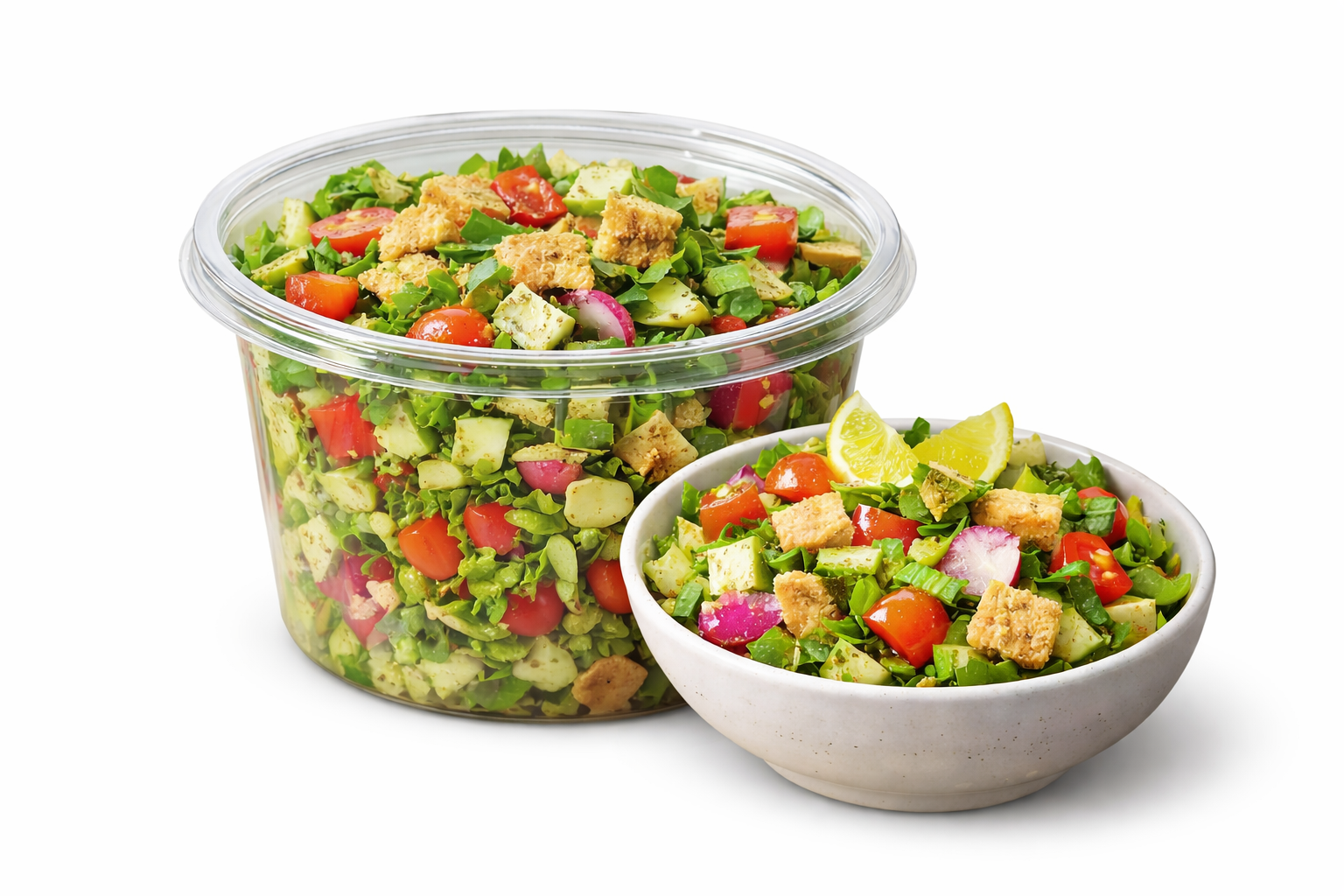 Family-Style Fattoush Bowl (Serves 3)