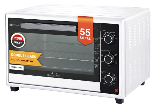 Queen Chef Electric Oven 2200 Watts 55 L White