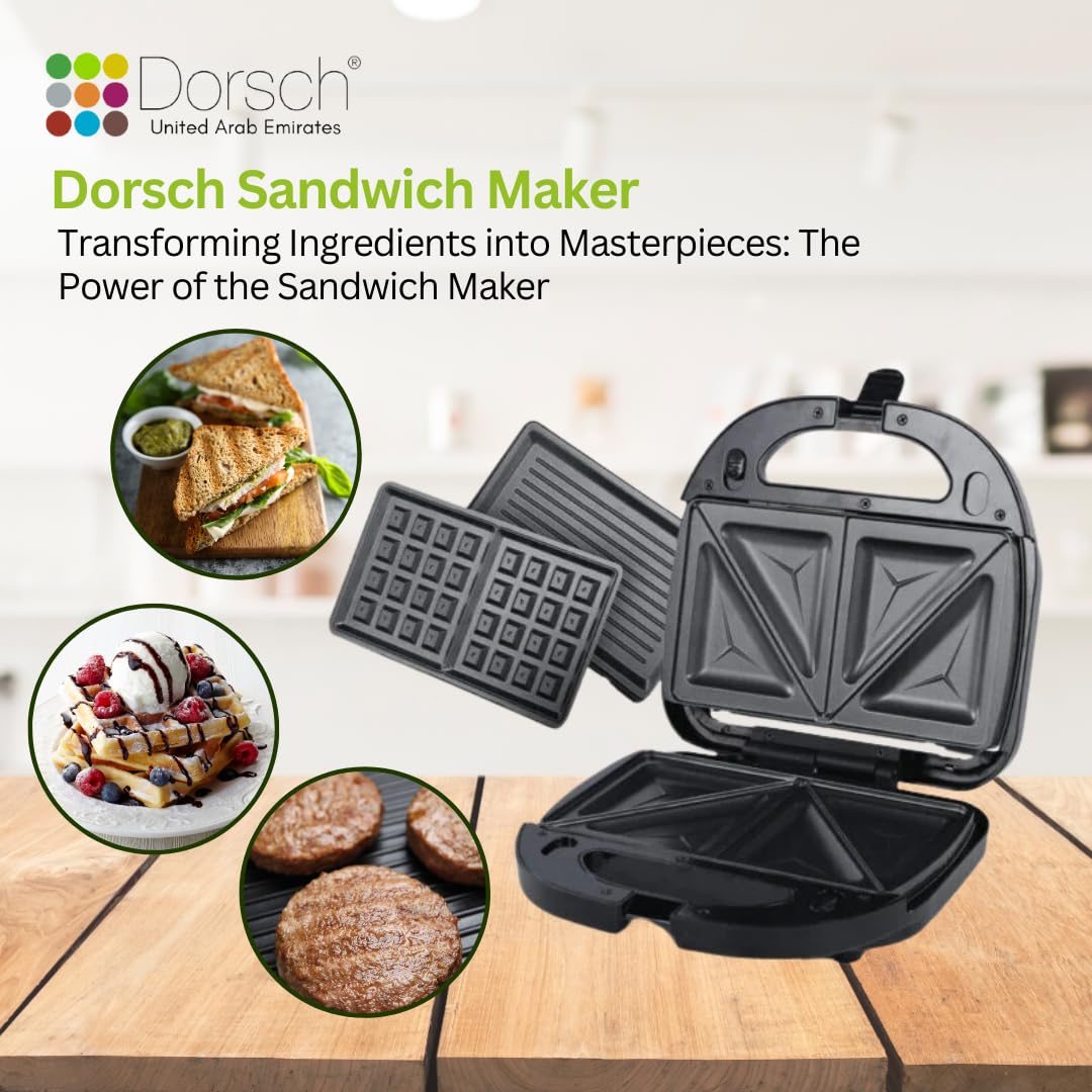 Dorsch Sandwich Maker + Waffle + Steak Machine 700W
