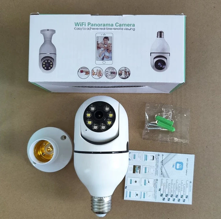 CCTV Panoramic Camera Light Bulb 2-Mega Pixels