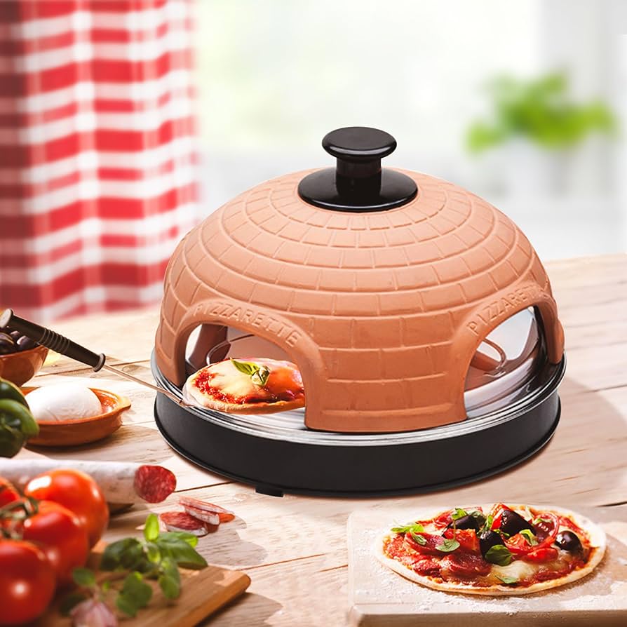 Pizzarette Tabletop Electric Pizza Oven with Heat Reflector 1's