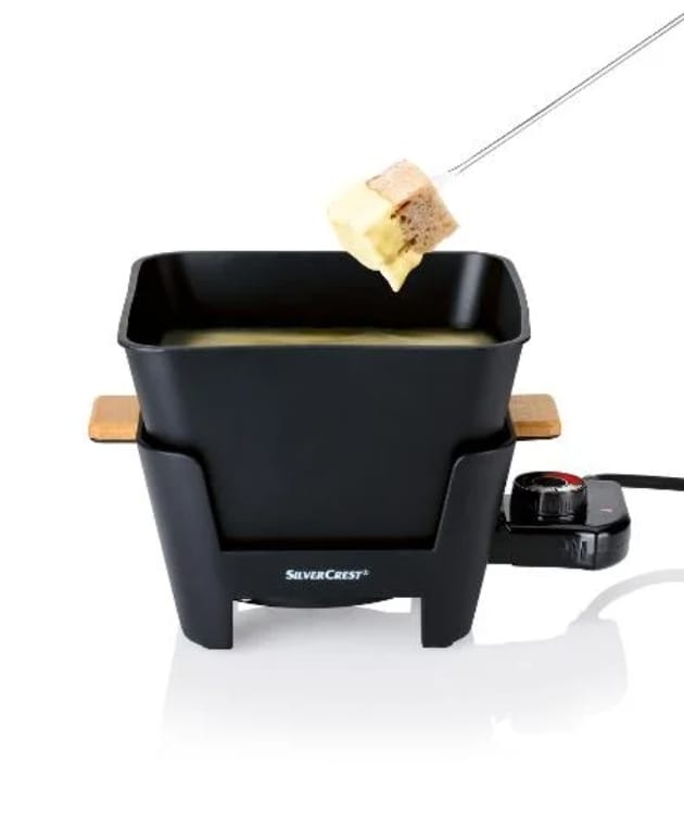 SilverCrest Electric Fondue Set with Bamboo Handles 1000 W/1.5 L/8 Forks