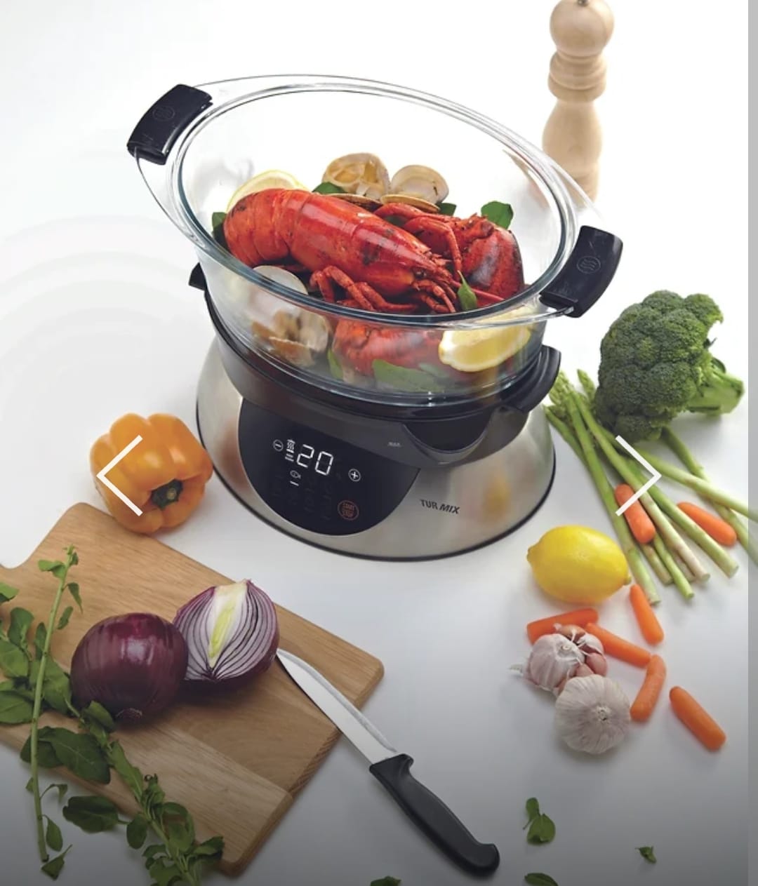 SHG Electric Food Steamer with Rice Bowl & Aroma Tray 900 W