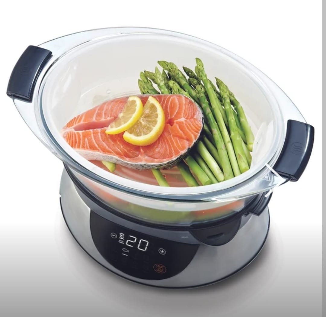 SHG Electric Food Steamer with Rice Bowl & Aroma Tray 900 W