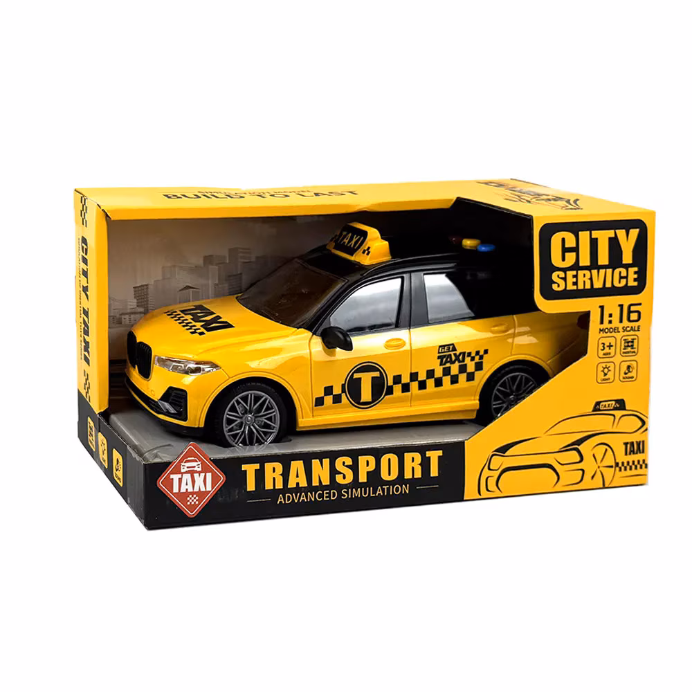 City Taxi Die-Cast Toy Car 1:16 Scale