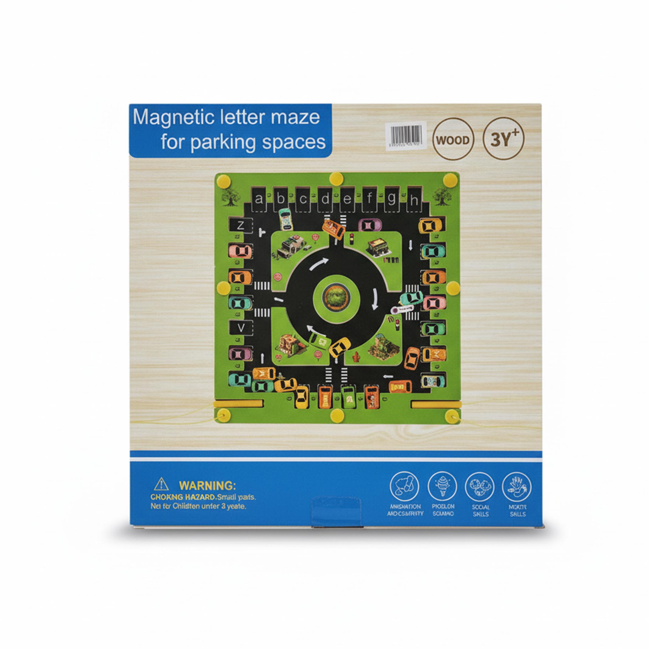 Magnetic Alphabet Parking Maze Board