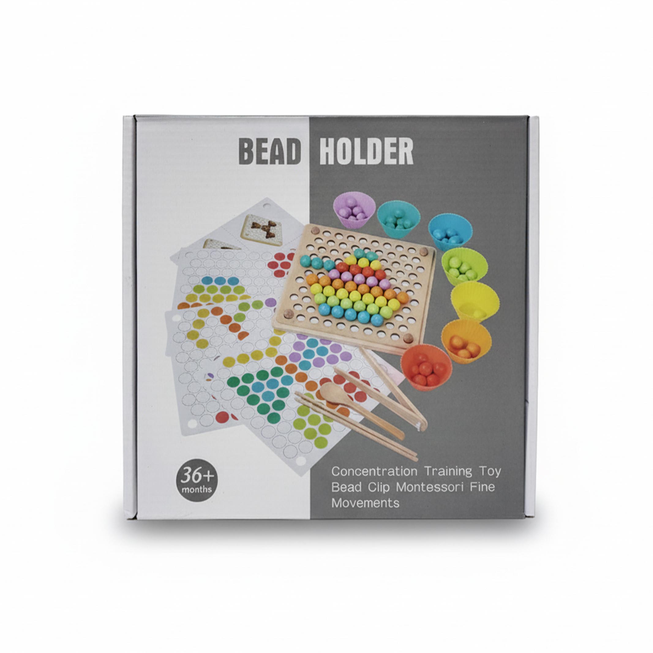 Wooden Peg & Bead Learning Board