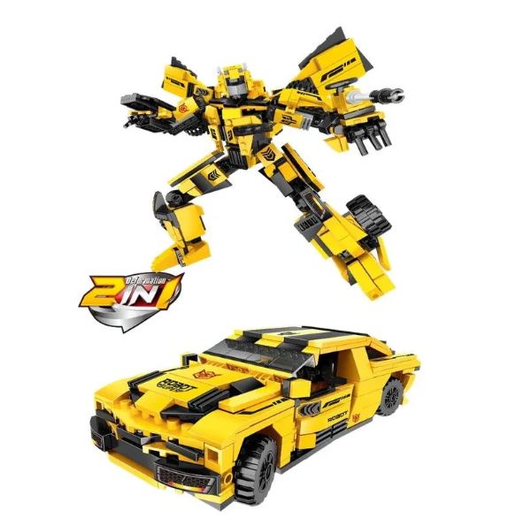 Transforming Robot Car Building Blocks (527 Pieces)
