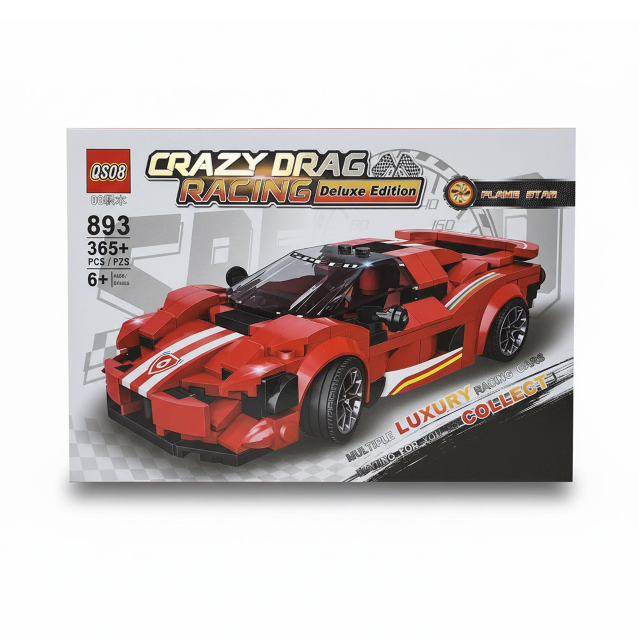 Red Racing Car Building Blocks Set (365 Pieces)