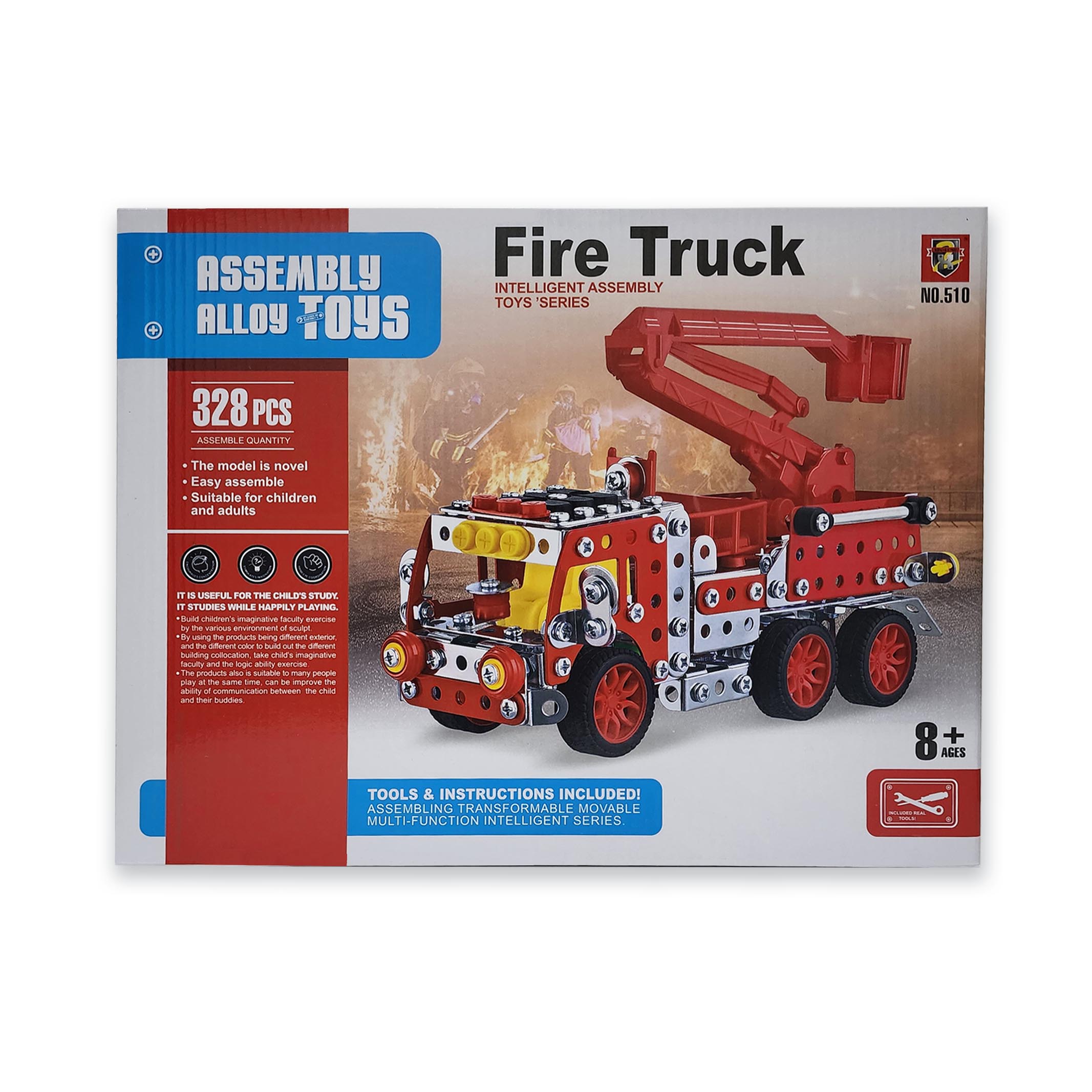 Fire Truck Metal Construction Set (328 Pieces)