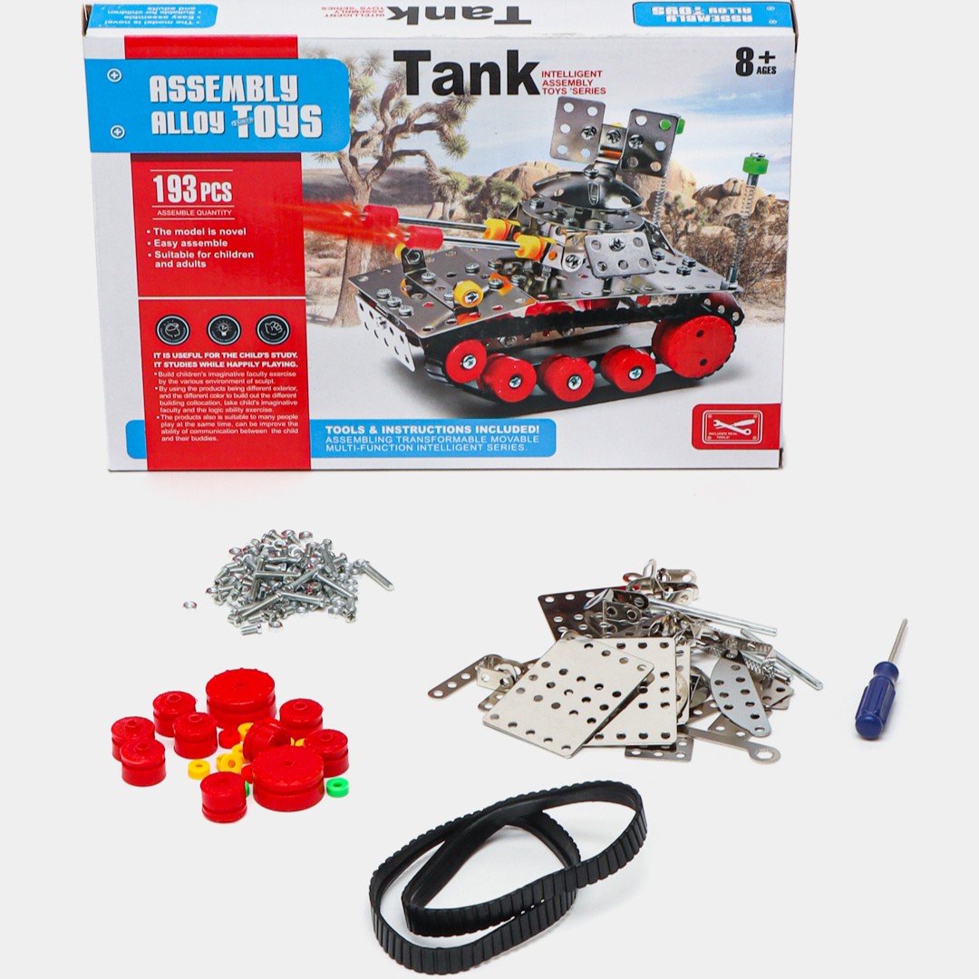 Tank Metal Construction Building Set (193 Pieces)