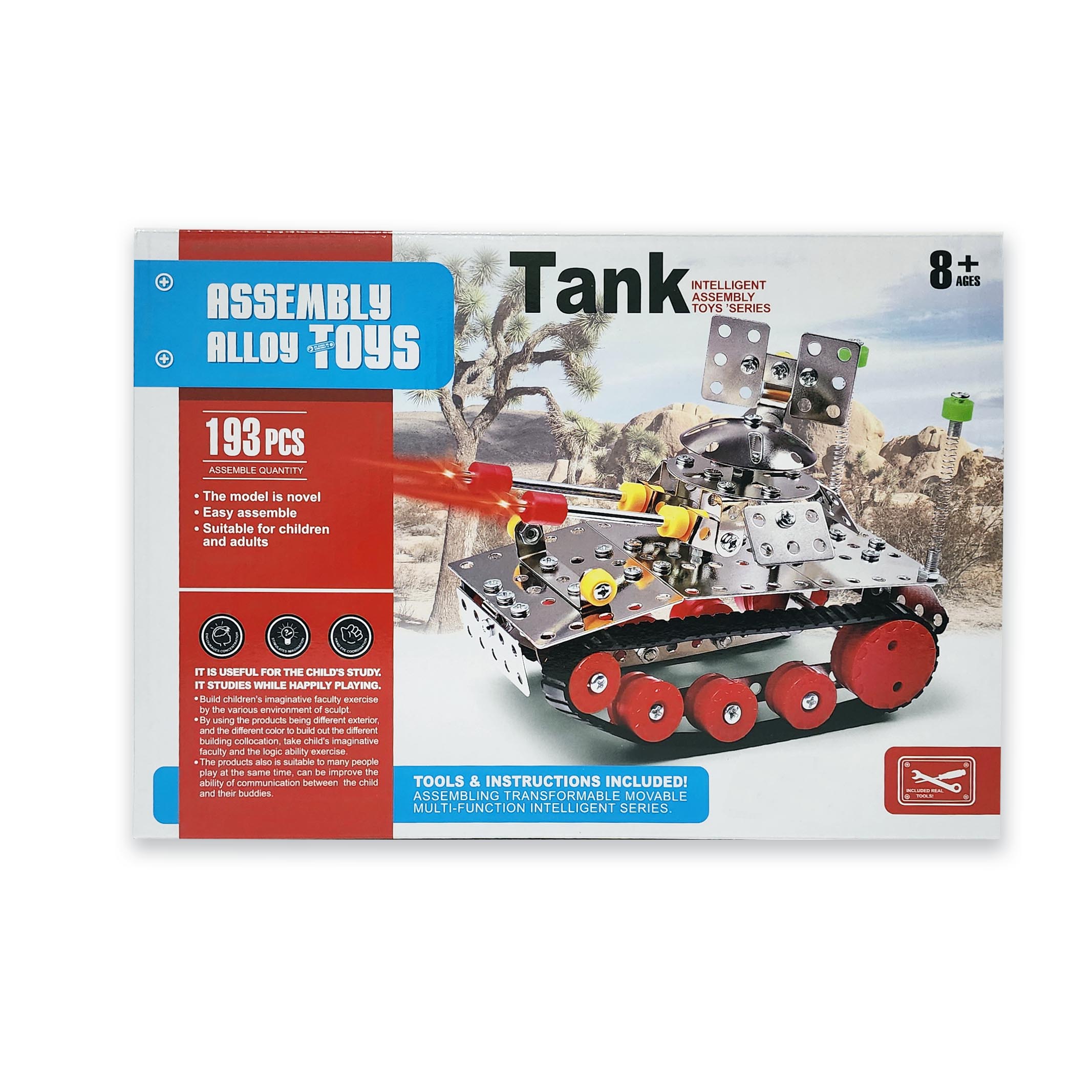 Tank Metal Construction Building Set (193 Pieces)