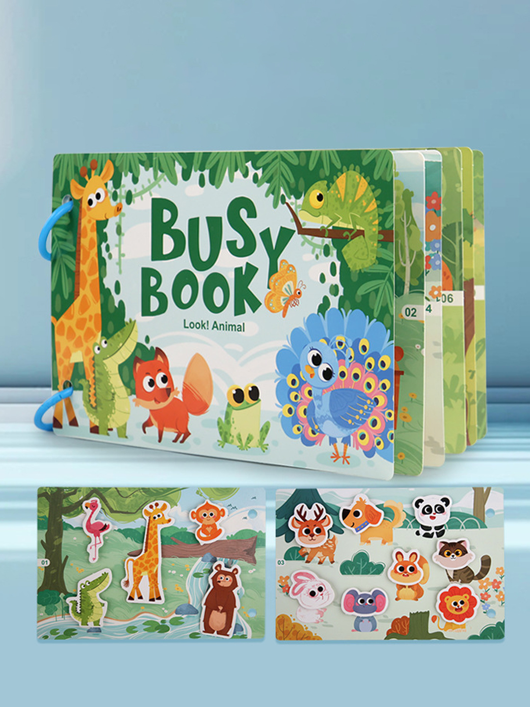 Forest Animals Reusable Busy Book