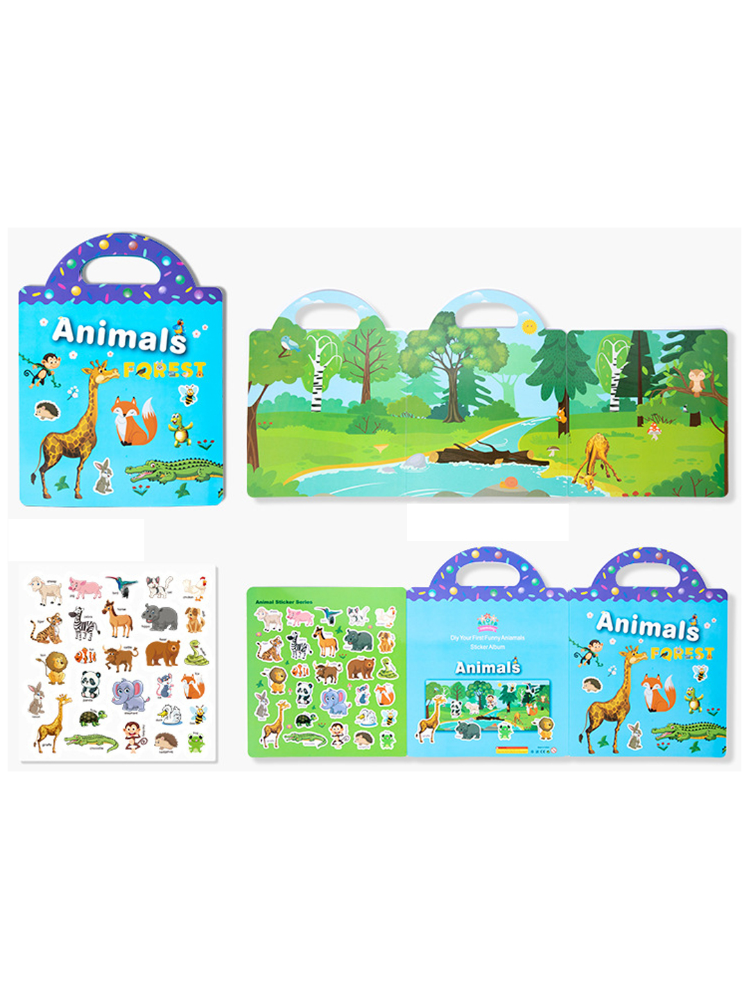 Forest Animals Bubble Stickers Activity Book