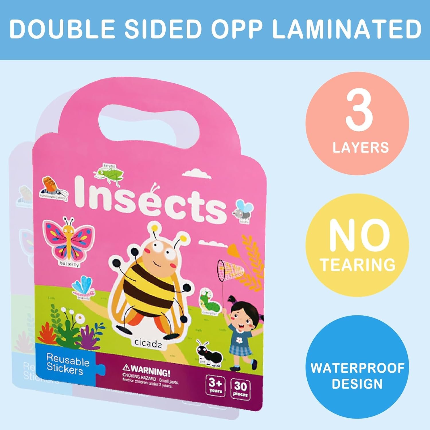 Insects Bubble Stickers Educational Book