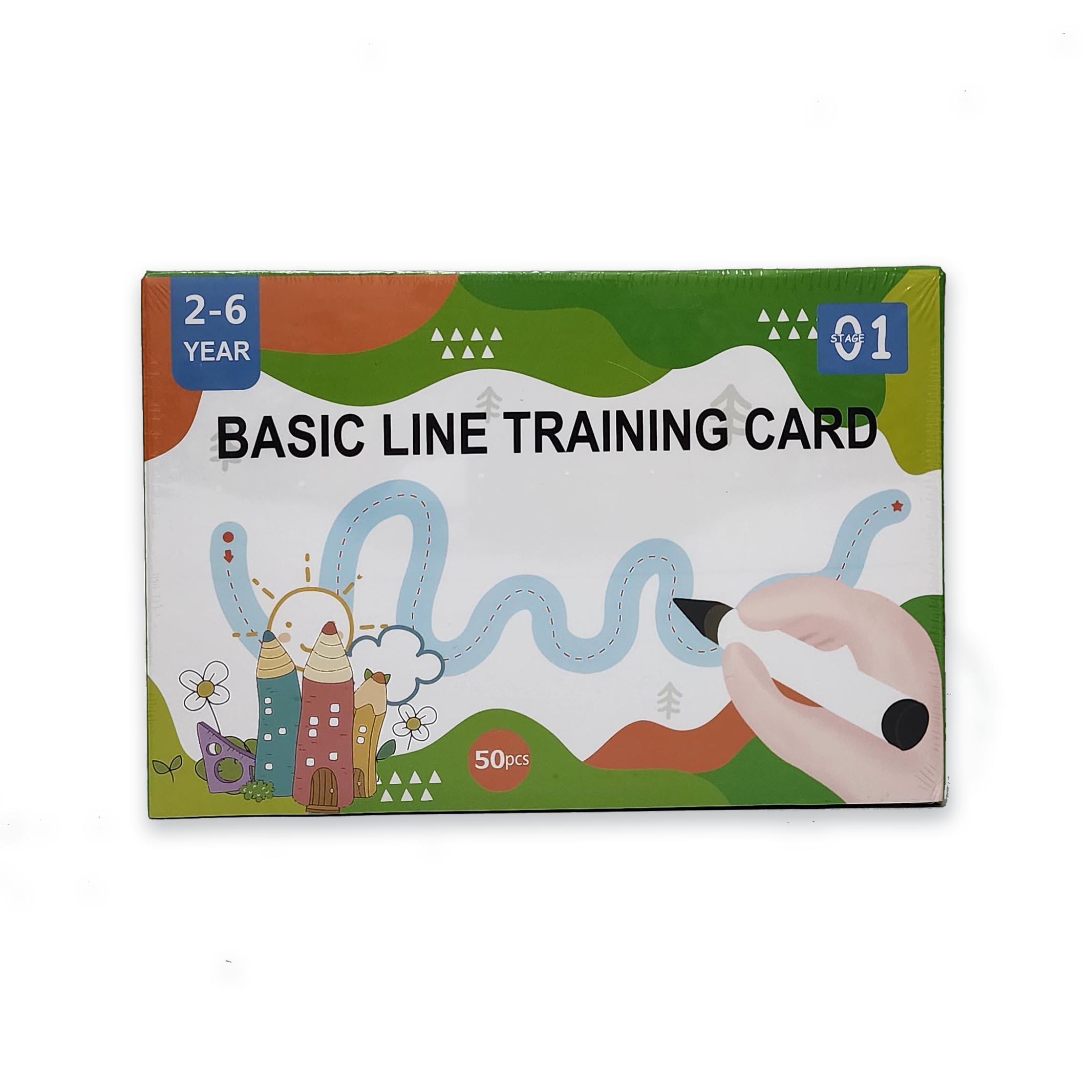 Tracing Lines Drawing Practice Cards (50 Cards)