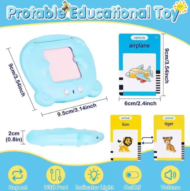 Talking Flash Cards – 224 English Words (Blue)