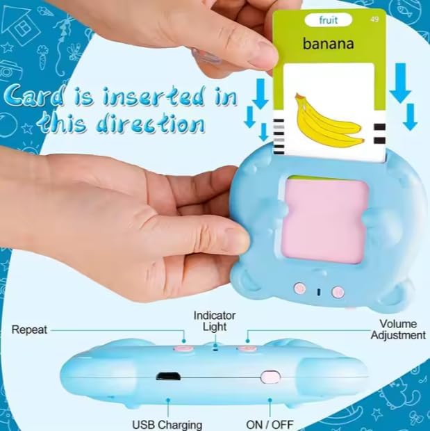 Talking Flash Cards – 224 English Words (Blue)