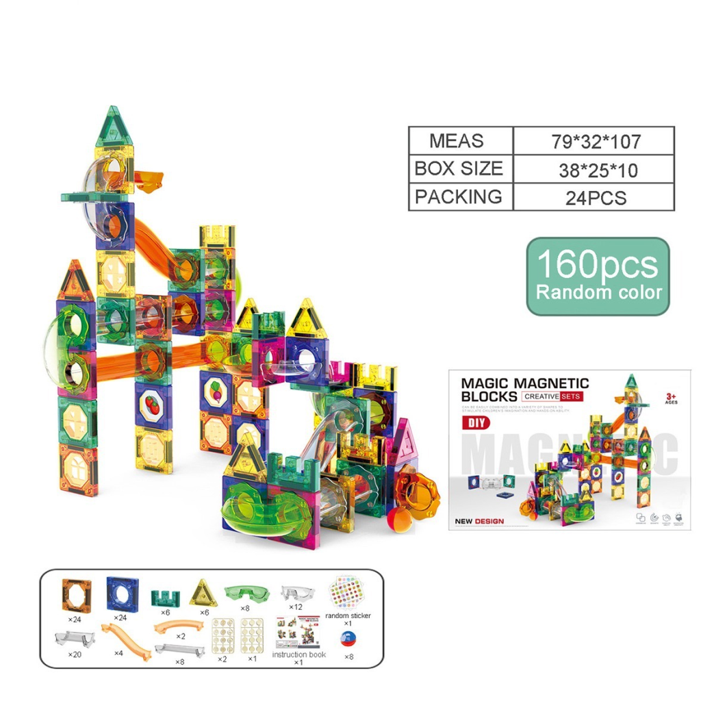 Magnetic Pipe Construction Set (160 Pieces)