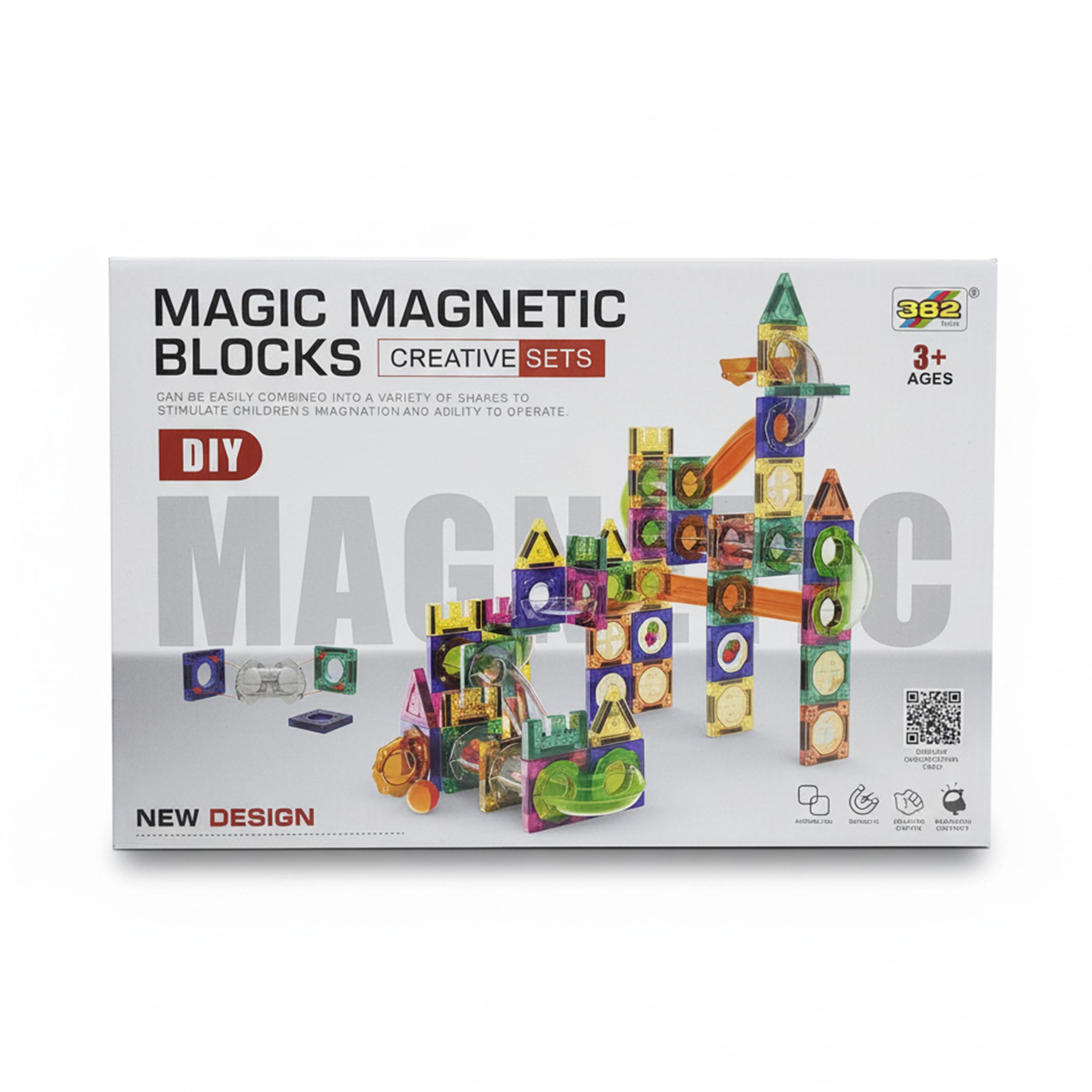 Magnetic Pipe Construction Set (160 Pieces)