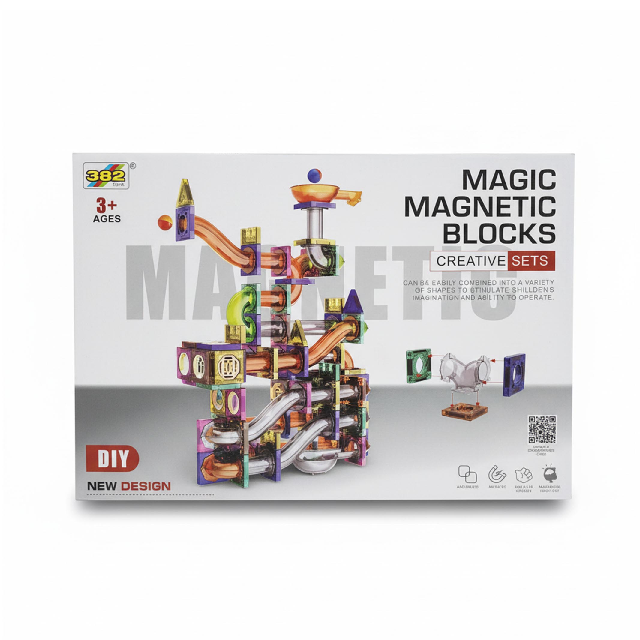 Magnetic Pipe Construction Set (206 Pieces)