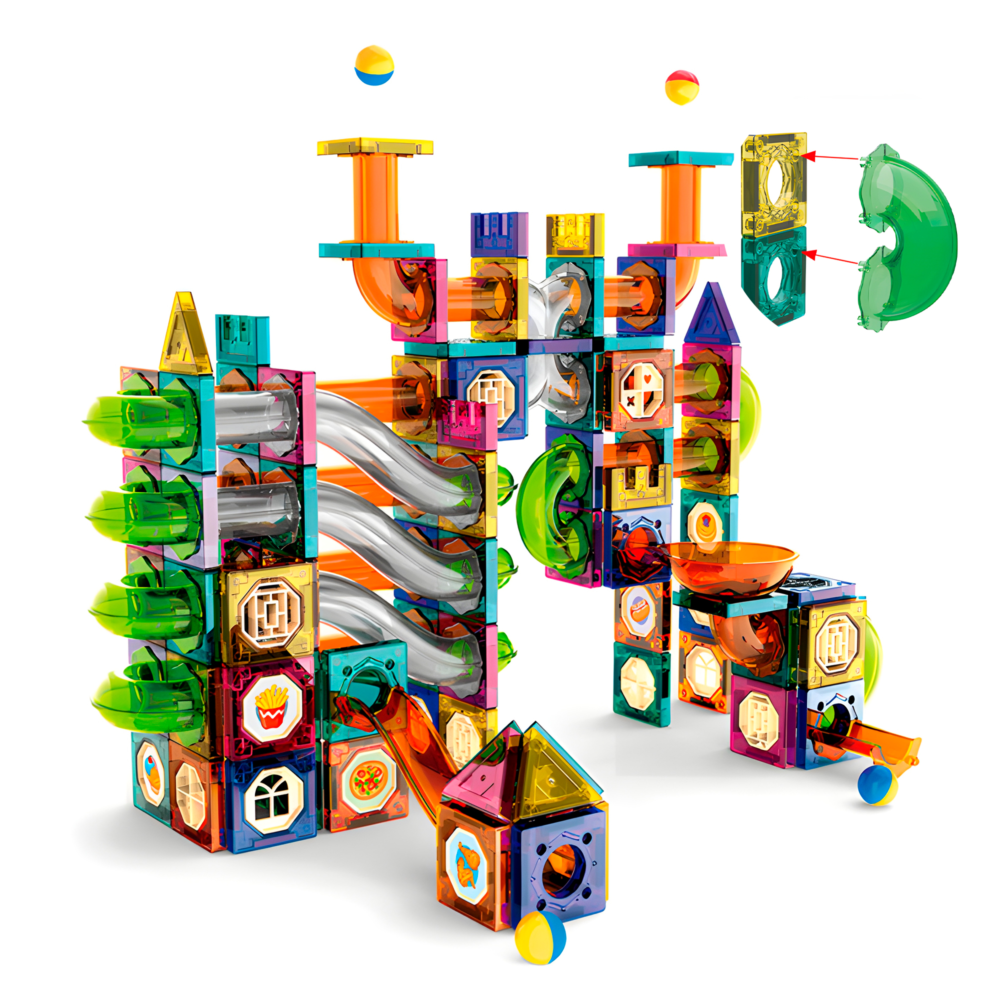 Magnetic Pipe Construction Set (349 Pieces)