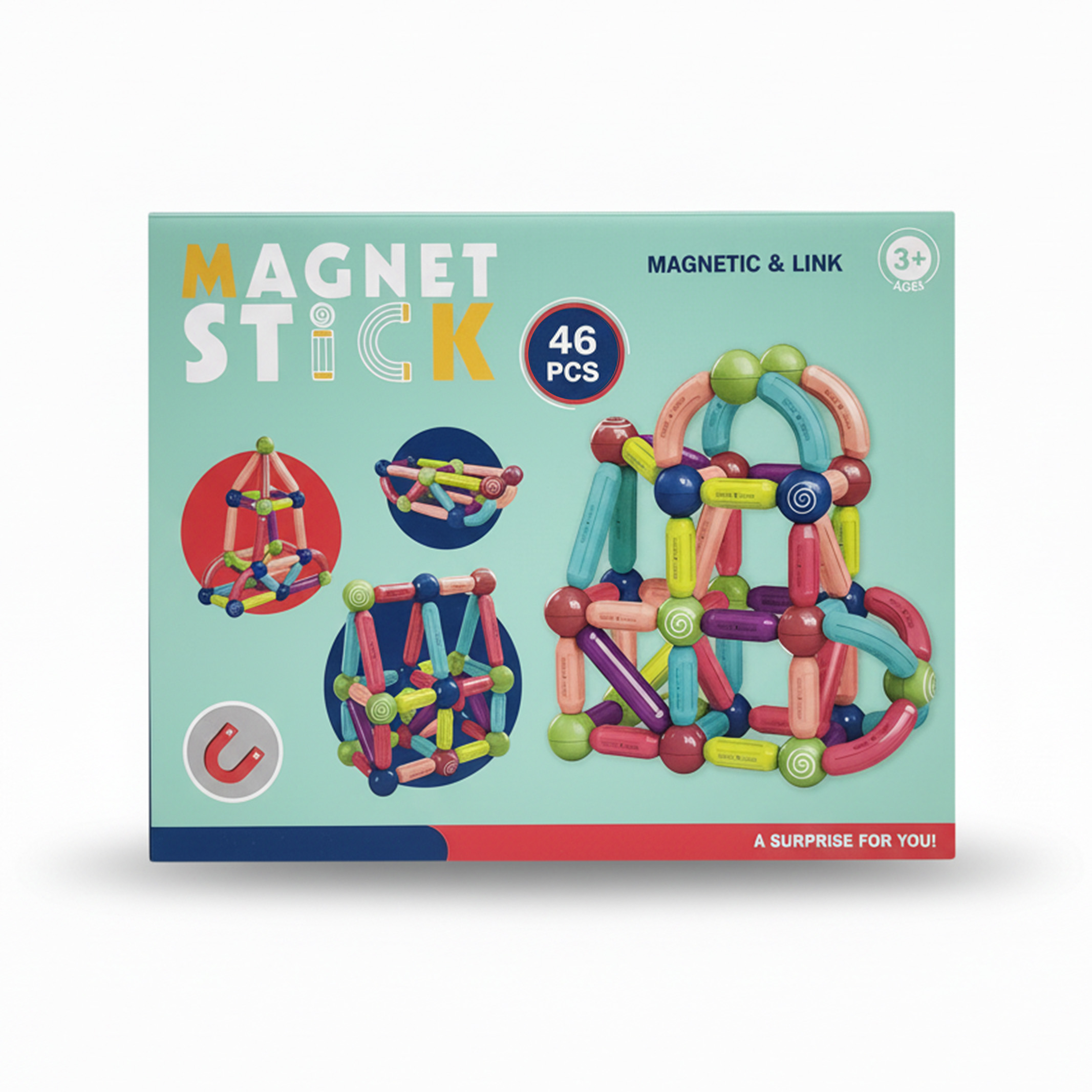 Magnetic Sticks & Balls Building Set (46 Pieces)