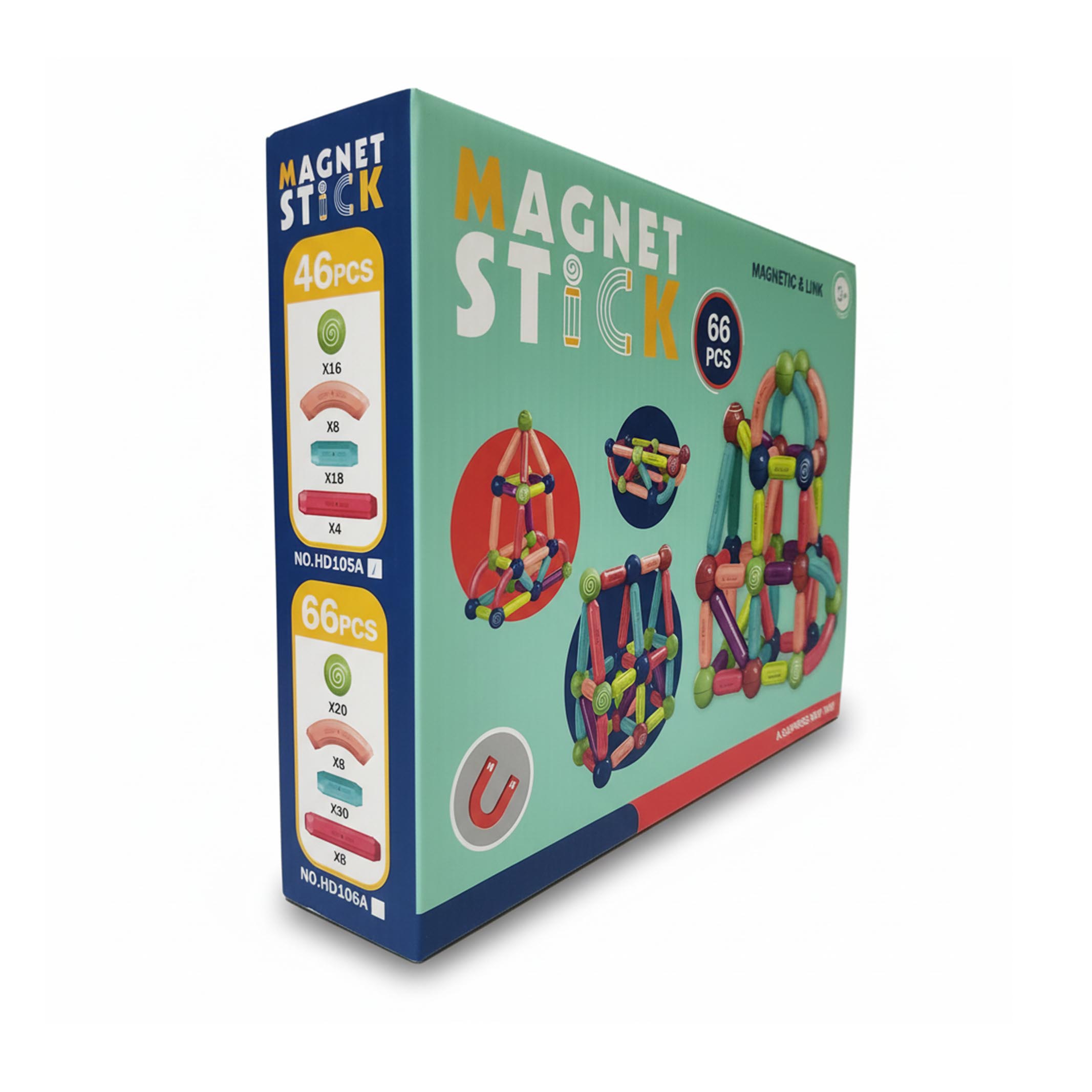 Magnetic Sticks & Balls Building Set (46 Pieces)