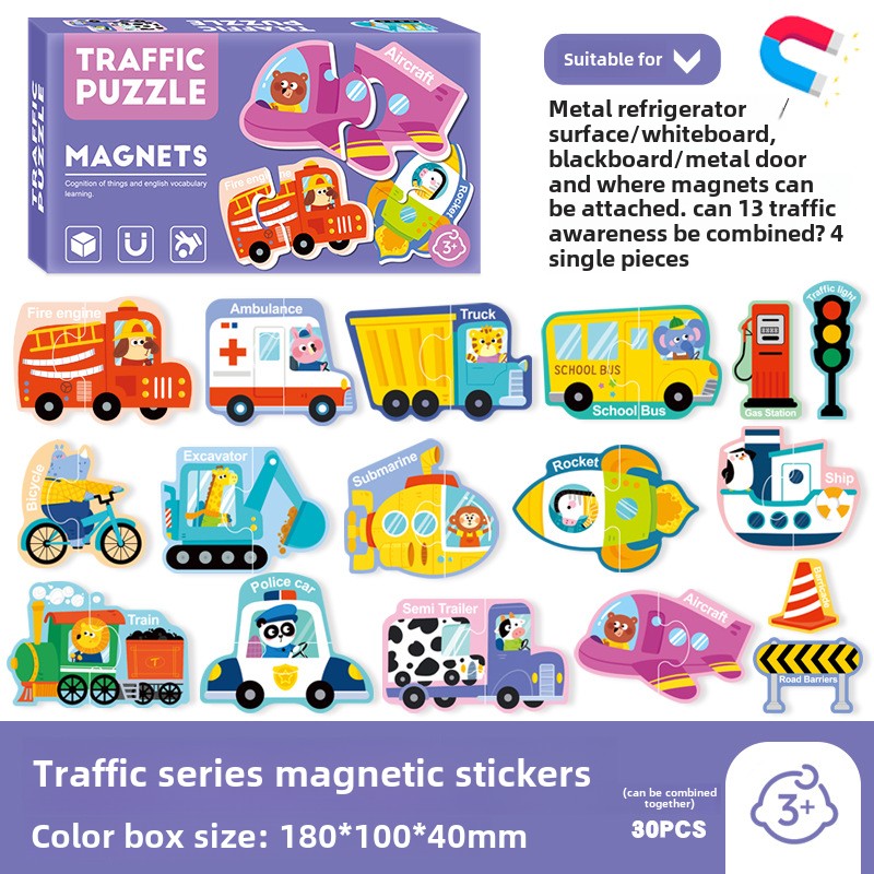 Traffic & Transportation Magnetic Puzzle