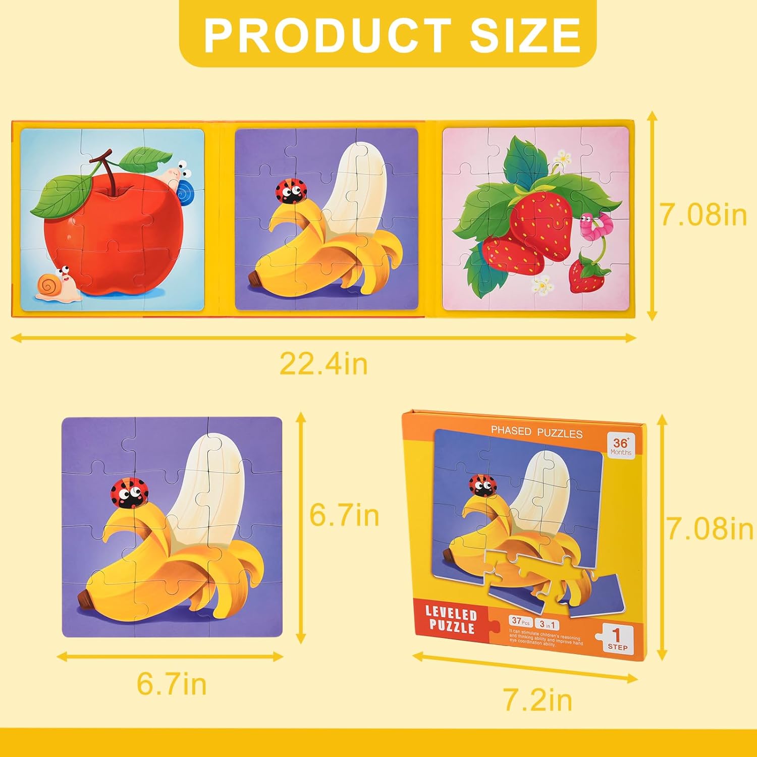 Magnetic Fruit Learning Puzzle