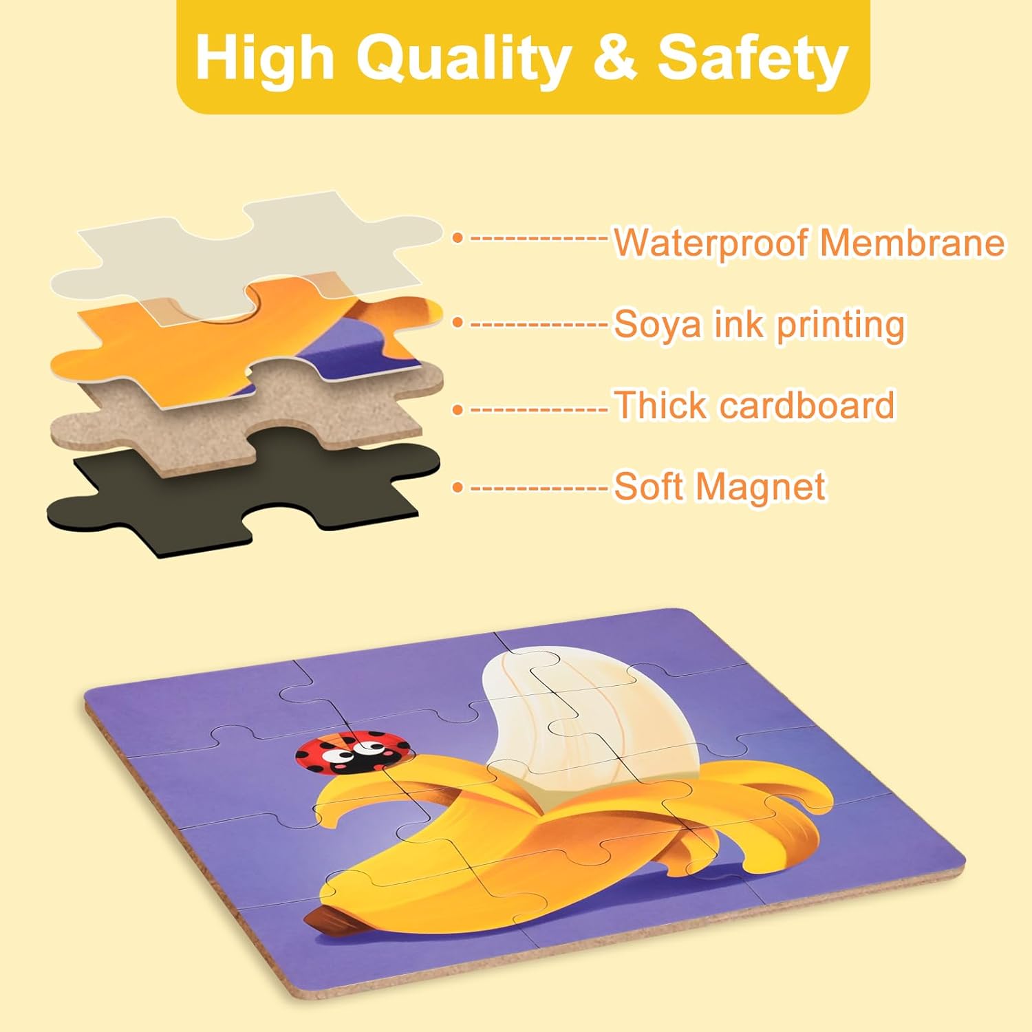 Magnetic Fruit Learning Puzzle