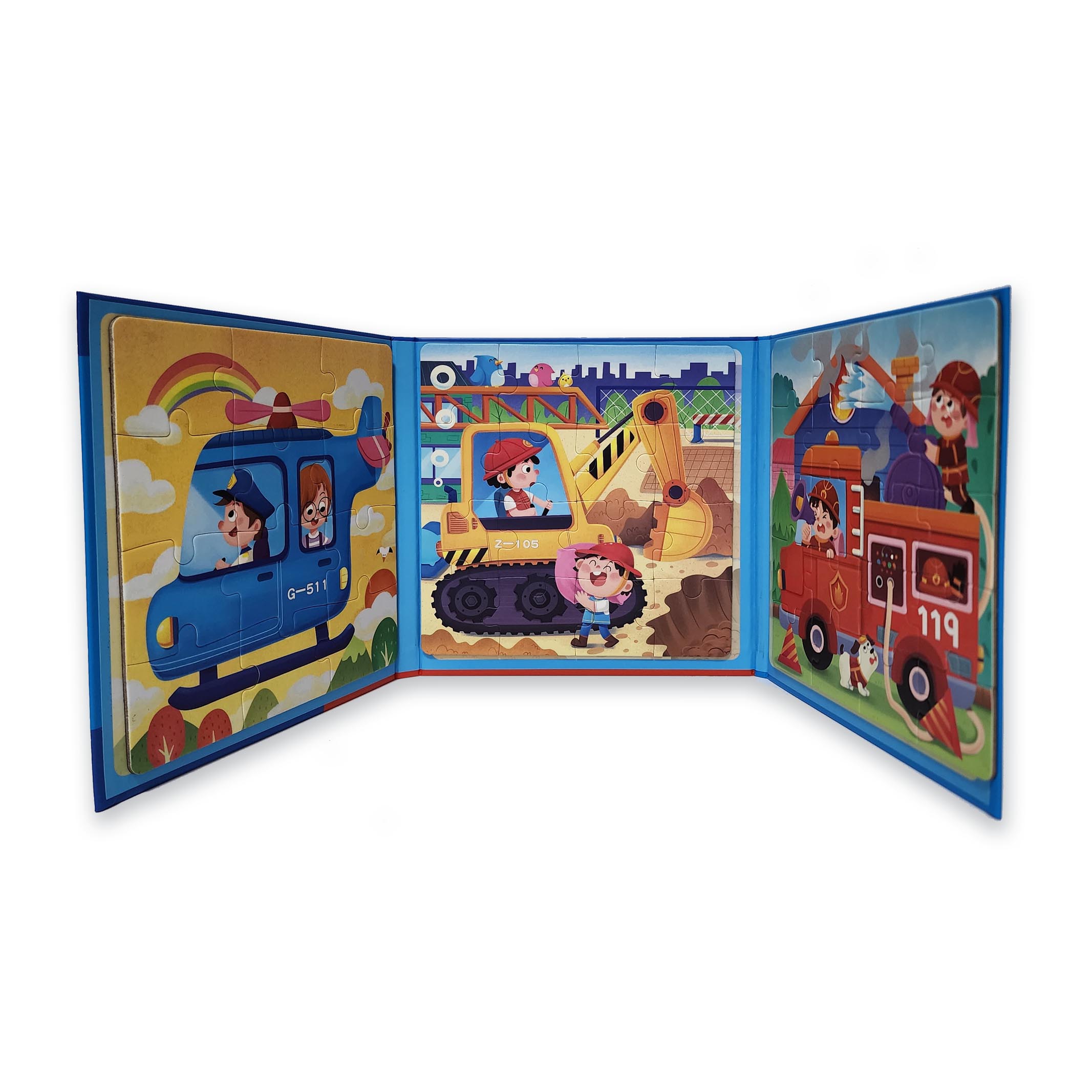 Magnetic Vehicles Puzzle Set