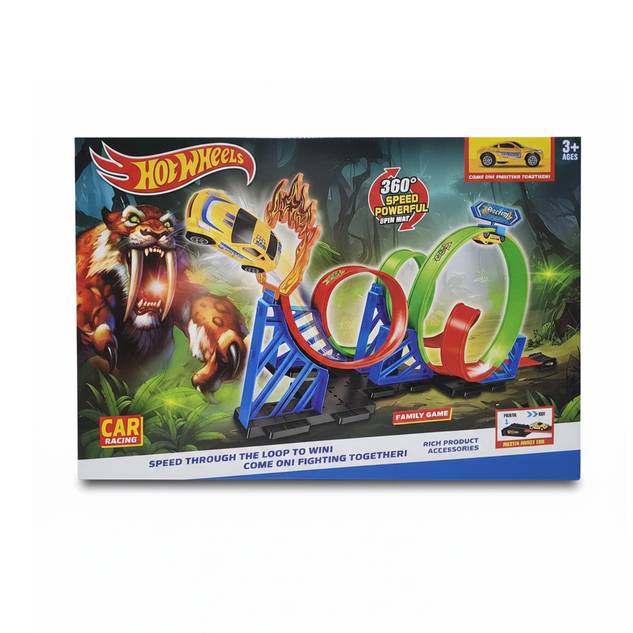 Hot Wheels Leopard Beast Flame Track Set