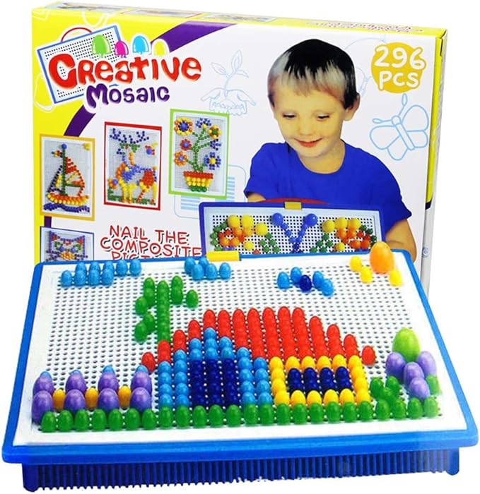 Mushroom Pegboard Creative Set (296 Pieces)