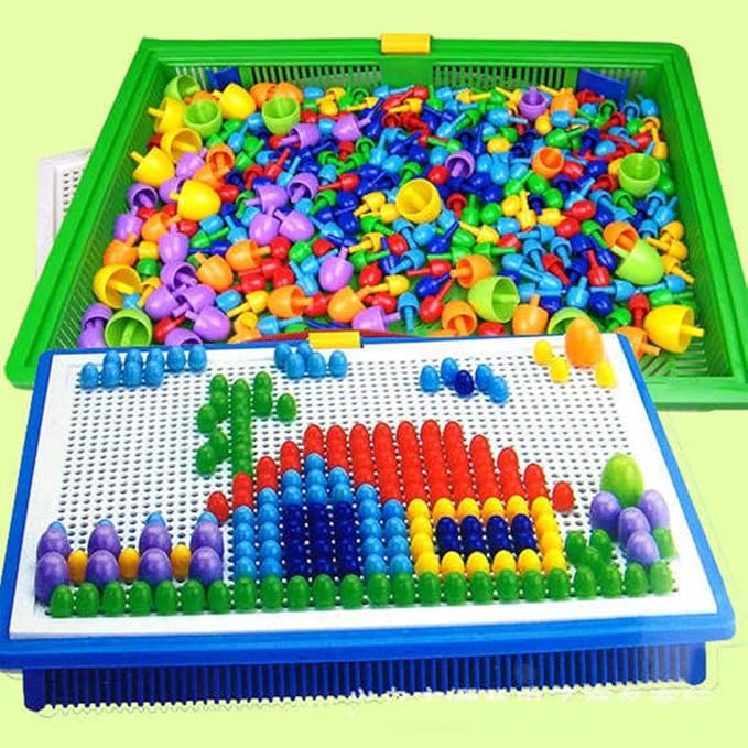 Mushroom Pegboard Creative Set (296 Pieces)