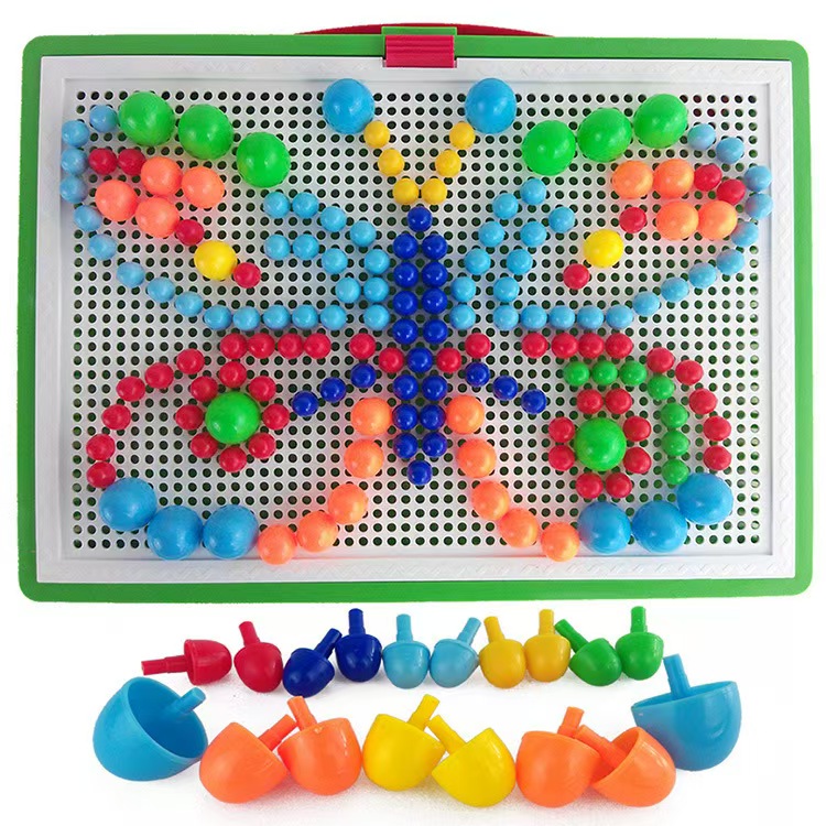 Mushroom Pegboard Creative Set (296 Pieces)