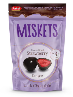 Miskets Freeze Dried Strawbery Dark Chocolate 80 g