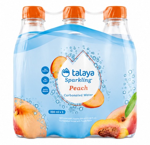 Talaya Sparkling Water Peach 0.33 L - Pack of 6