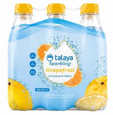 Talaya Sparkling Water Grapefruit 0.33 L - Pack of 6
