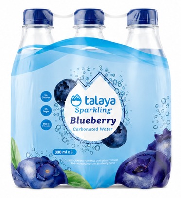 Talaya Sparkling Water Blueberry 0.33 L - Pack of 6