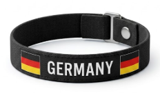 Germany Flag "C-shaped" Fabric Wristband 1's