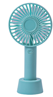 Blue Wireless Pocket Fan with Desk Stand 1's