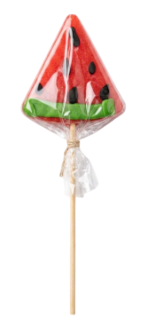 Red Watermelon Slice Lollipop 1's